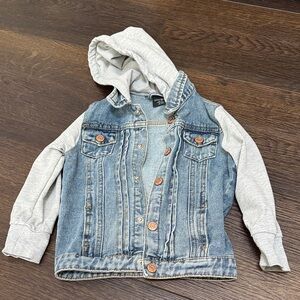 Little Bipsy Kids Denim Jacket with Gray Sleeves